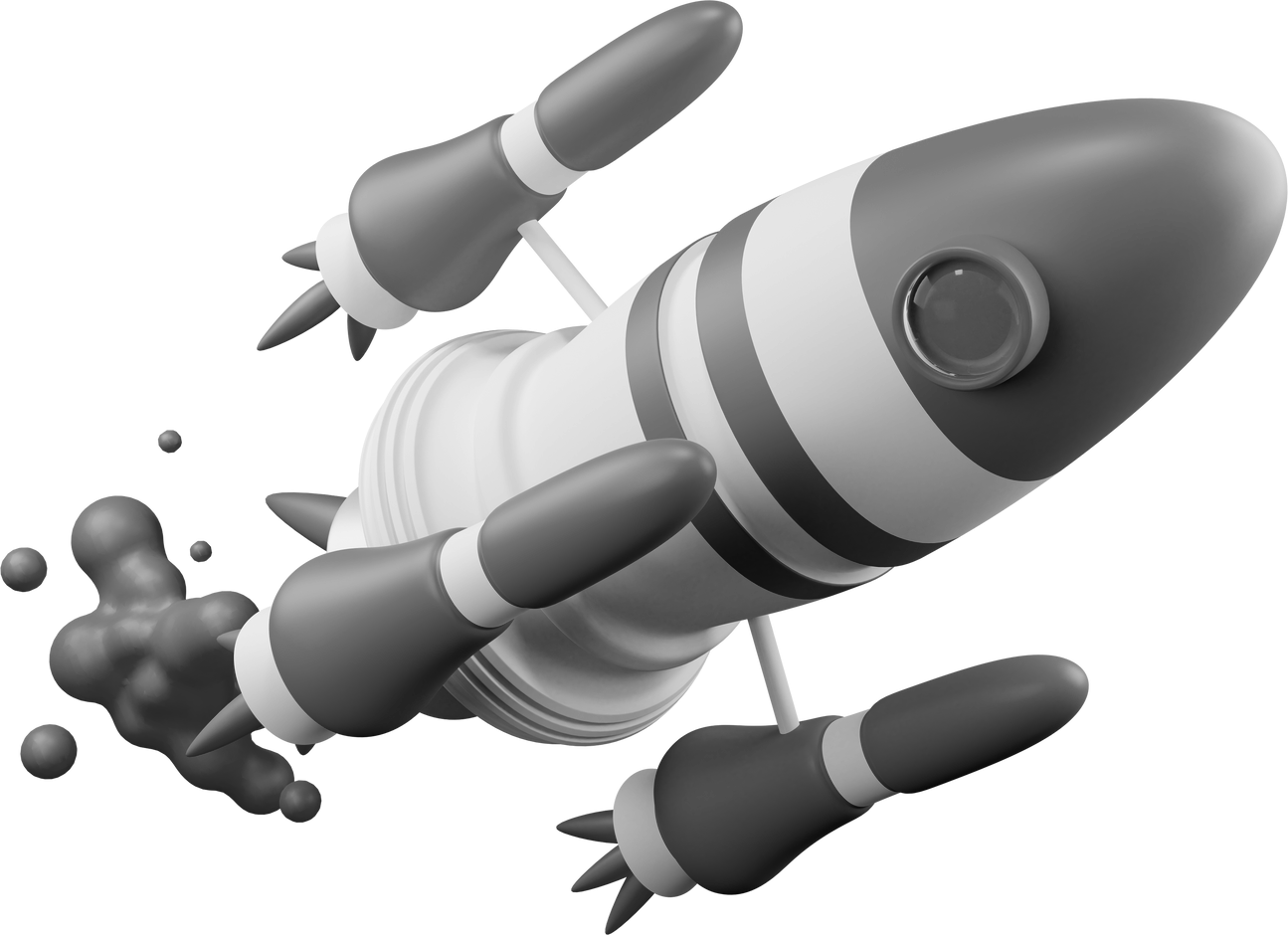 3d render illustration spaceship rocket isolated icon